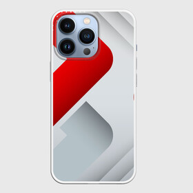 Чехол для iPhone 13 Pro с принтом 3D SPORT STYLE RED  WHITE ,  |  | 3d | 3д | sport | абстракция | линии | паттерн | соты | спортивный стиль | текстуры