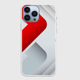 Чехол для iPhone 13 Pro Max с принтом 3D SPORT STYLE RED  WHITE ,  |  | 3d | 3д | sport | абстракция | линии | паттерн | соты | спортивный стиль | текстуры