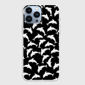 Чехол для iPhone 13 Pro Max с принтом Дельфиновый фон | Dolphin ,  |  | dolphin | дельфин | дельфиновый фон | дельфины | косатка | морской житель | пляжная