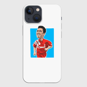 Чехол для iPhone 13 mini с принтом Roberto Firmino. Retro ,  |  | champion | firmino | football | form | hoffenheim | liverpool | player | retro | roberto | soccer | uniform | легенда | ливерпуль | ретро | роберто | суперкубок | фирмино | форма | футбол | футбола | футболист | хоффенхайм | чемпион