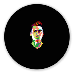 Коврик для мышки круглый с принтом Paulo Dybala Pop Art , резина и полиэстер | круглая форма, изображение наносится на всю лицевую часть | art | champion | dybala | football | form | institute | juventus | palermo | paulo | player | pop | soccer | uniform | дибала | институто | легенда | палермо | пауло | форма | футбол | футбола | футболист | чемпион | ювентус