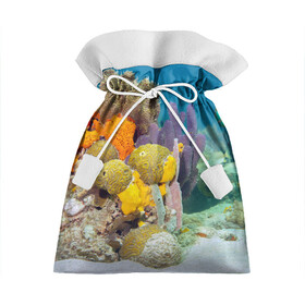 Подарочный 3D мешок с принтом Морской мир , 100% полиэстер | Размер: 29*39 см | Тематика изображения на принте: вода | море | морская вода | морские животные | морские жители | морской мир | океан | рыбки | рыбы