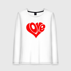 Женский лонгслив хлопок с принтом ЛЮБОВЬ | LOVE (Z) , 100% хлопок |  | affection | cardiac | fondness | heart | love | loving | любимая | любимый | любовь | любоф | любофф | любофь | надписи | надпись | сердечко | сердце | сердцевина | сердчишко