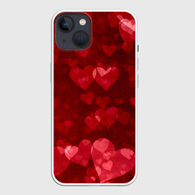 Чехол для iPhone 13 с принтом СЕРДЕЧКИ | HEARTS (Z) ,  |  | affection | cardiac | fondness | heart | love | loving | любимая | любимый | любовь | любоф | любофф | любофь | надписи | надпись | сердечко | сердце | сердцевина | сердчишко