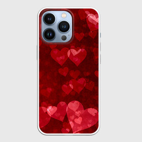 Чехол для iPhone 13 Pro с принтом СЕРДЕЧКИ | HEARTS (Z) ,  |  | affection | cardiac | fondness | heart | love | loving | любимая | любимый | любовь | любоф | любофф | любофь | надписи | надпись | сердечко | сердце | сердцевина | сердчишко