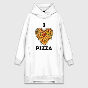 Платье-худи хлопок с принтом I LOVE PIZZA | Я ЛЮБЛЮ ПИЦЦУ (Z) ,  |  | affection | cardiac | fondness | heart | i love pizza | love | loving | pizza | еда | любимая | любимый | любовь | любоф | любофф | любофь | надписи | надпись | пицца | сердечко | сердце | сердцевина | сердчишко