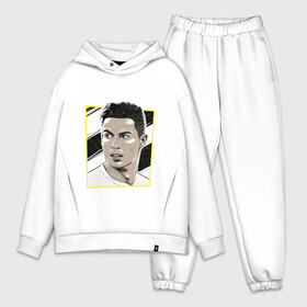 Мужской костюм хлопок OVERSIZE с принтом КРИШТИАНУ РОНАЛДУ   ЮВЕНТУС ,  |  | cristiano ronaldo | football | juventus | sport | криштиану роналду | минимализм. | сборная португалии | спорт | футбол | ювентус