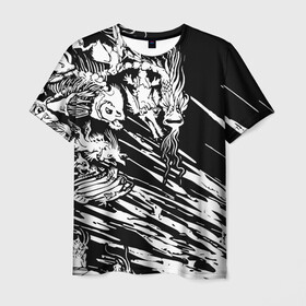 Мужская футболка 3D с принтом Морские чудовища , 100% полиэфир | прямой крой, круглый вырез горловины, длина до линии бедер | Тематика изображения на принте: дракон | кости | монстр | рыба | скелет | страшный | череп | чудовище