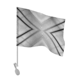 Флаг для автомобиля с принтом Линии иллюзия , 100% полиэстер | Размер: 30*21 см | psychedelic | абстрактные | абстракция | иллюзия | линии | обман | психоделика | психоделический
