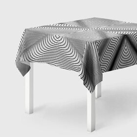Скатерть 3D с принтом Линии иллюзия , 100% полиэстер (ткань не мнется и не растягивается) | Размер: 150*150 см | psychedelic | абстрактные | абстракция | иллюзия | линии | обман | психоделика | психоделический