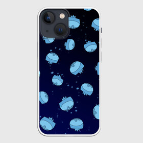 Чехол для iPhone 13 mini с принтом Медузы в океане ,  |  | animals | fish | ocean | sea | summer | бездна | вода | глубина | животные | звери | лето | медуза | море | морские жители | мультяшный | океан | под водой | подводный мир | природа | рыбка | рыбы | узор | фауна | фэнте