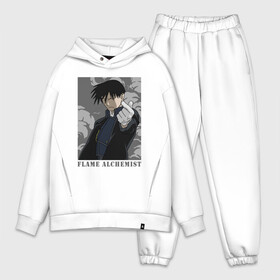 Мужской костюм хлопок OVERSIZE с принтом Пламенный алхимик ,  |  | flame alchemist | fullmetal alchemist | roy mustang | альфонс элрик | пламенный алхимик | полковник мустанг | рой мустанг | стальной алхимик | цельнометаллический | эдвард