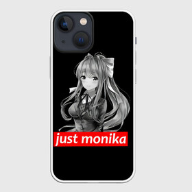 Чехол для iPhone 13 mini с принтом Just Monika ,  |  | anime | game | games | monika | natsuki | sayori | yuri | аниме | визуальный роман | доки доки | игра | игры | литературный клуб | моника | нацуки | саёри | юри