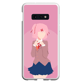 Чехол для Samsung S10E с принтом Natsuki Art , Силикон | Область печати: задняя сторона чехла, без боковых панелей | Тематика изображения на принте: anime | game | games | monika | natsuki | sayori | yuri | аниме | визуальный роман | доки доки | игра | игры | литературный клуб | моника | нацуки | саёри | юри