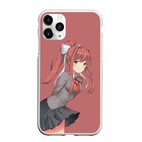 Чехол для iPhone 11 Pro Max матовый с принтом Арт Моника , Силикон |  | anime | game | games | monika | natsuki | sayori | yuri | аниме | визуальный роман | доки доки | игра | игры | литературный клуб | моника | нацуки | саёри | юри