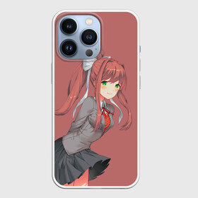 Чехол для iPhone 13 Pro с принтом Арт Моника ,  |  | Тематика изображения на принте: anime | game | games | monika | natsuki | sayori | yuri | аниме | визуальный роман | доки доки | игра | игры | литературный клуб | моника | нацуки | саёри | юри