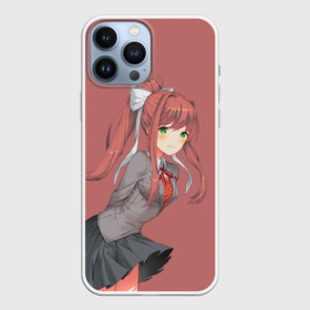 Чехол для iPhone 13 Pro Max с принтом Арт Моника ,  |  | anime | game | games | monika | natsuki | sayori | yuri | аниме | визуальный роман | доки доки | игра | игры | литературный клуб | моника | нацуки | саёри | юри