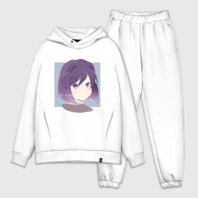 Мужской костюм хлопок OVERSIZE с принтом Юри ,  |  | anime | game | games | monika | natsuki | sayori | yuri | аниме | визуальный роман | доки доки | игра | игры | литературный клуб | моника | нацуки | саёри | юри