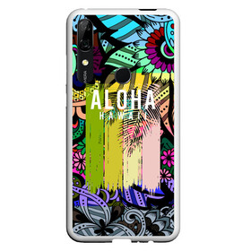 Чехол для Honor P Smart Z с принтом АЛОХА ГАВАЙИ | ALOHA HAWAII , Силикон | Область печати: задняя сторона чехла, без боковых панелей | aloha | hawaii | гаваи | гаваии | гавайи | доски | лето | море | паттерн | серфинг | текстура | цветы
