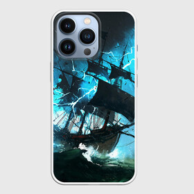 Чехол для iPhone 13 Pro с принтом Летучий голландец ,  |  | Тематика изображения на принте: корабль | летучий голландец | море | парусник | пиратский | старинный