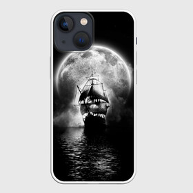 Чехол для iPhone 13 mini с принтом Летучий голландец ,  |  | Тематика изображения на принте: корабль | летучий голландец | море | парусник | пиратский | старинный