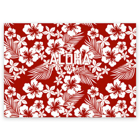 Поздравительная открытка с принтом ALOHA HAWAII АЛОХА ГАВАЙИ , 100% бумага | плотность бумаги 280 г/м2, матовая, на обратной стороне линовка и место для марки
 | Тематика изображения на принте: aloha | aloha hawaii | hawaii | summer | гаваи | гавайи | голубые пальмы | лето | море | надпись | отпуск | пальмы | пляж | синие пальмы | синий