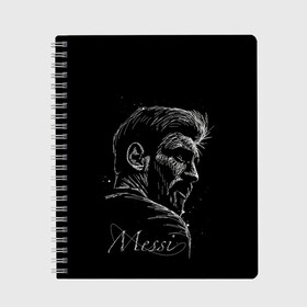 Тетрадь с принтом ЛИОНЕЛЬ МЕССИ / LIONEL MESSI , 100% бумага | 48 листов, плотность листов — 60 г/м2, плотность картонной обложки — 250 г/м2. Листы скреплены сбоку удобной пружинной спиралью. Уголки страниц и обложки скругленные. Цвет линий — светло-серый
 | argentina | barcelona | football | lionel andrs messi | sport | uefa | аргентина | барселона | лионель месси | спорт | уефа. | футбол