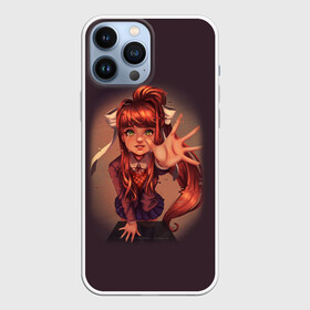 Чехол для iPhone 13 Pro Max с принтом Моника. (Monika) ,  |  | Тематика изображения на принте: anime | doki doki literature club | monika | natsuki | sayori | yuri | аниме | доки доки | доки доки литературный клуб | моника | нацуки | саёри | юри