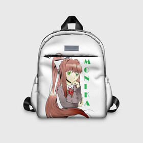 Детский рюкзак 3D с принтом Doki Doki MONIKA , 100% полиэстер | лямки с регулируемой длиной, сверху петелька, чтобы рюкзак можно было повесить на вешалку. Основное отделение закрывается на молнию, как и внешний карман. Внутри дополнительный карман. По бокам два дополнительных кармашка | Тематика изображения на принте: anime | doki doki literature club | monika | natsuki | sayori | yuri | аниме | доки доки | доки доки литературный клуб | моника | нацуки | саёри | юри