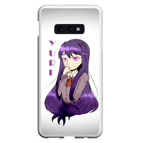 Чехол для Samsung S10E с принтом Doki Doki YURI , Силикон | Область печати: задняя сторона чехла, без боковых панелей | Тематика изображения на принте: anime | doki doki literature club | monika | natsuki | sayori | yuri | аниме | доки доки | доки доки литературный клуб | моника | нацуки | саёри | юри