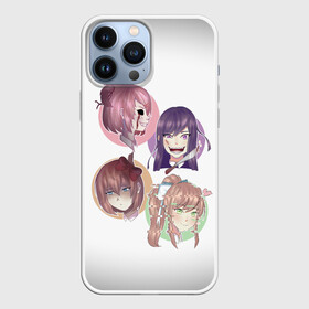 Чехол для iPhone 13 Pro Max с принтом Doki Doki Literature Club ,  |  | Тематика изображения на принте: anime | doki doki literature club | monika | natsuki | sayori | yuri | аниме | доки доки | доки доки литературный клуб | моника | нацуки | саёри | юри