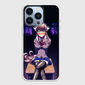 Чехол для iPhone 13 Pro с принтом МОНИКА ,  |  | Тематика изображения на принте: anime | doki doki literature club | monika | natsuki | sayori | yuri | аниме | доки доки | доки доки литературный клуб | моника | нацуки | саёри | юри