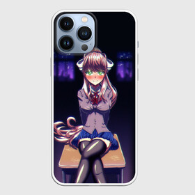 Чехол для iPhone 13 Pro Max с принтом МОНИКА ,  |  | anime | doki doki literature club | monika | natsuki | sayori | yuri | аниме | доки доки | доки доки литературный клуб | моника | нацуки | саёри | юри