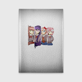 Обложка для автодокументов с принтом Doki Doki Literature Club , натуральная кожа |  размер 19,9*13 см; внутри 4 больших “конверта” для документов и один маленький отдел — туда идеально встанут права | anime | doki doki literature club | monika | natsuki | sayori | yuri | аниме | доки доки | доки доки литературный клуб | моника | нацуки | саёри | юри