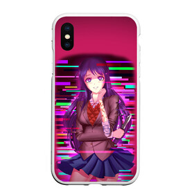 Чехол для iPhone XS Max матовый с принтом Literature Club Юри (Yuri) , Силикон | Область печати: задняя сторона чехла, без боковых панелей | anime | doki doki literature club | monika | natsuki | sayori | yuri | аниме | доки доки | доки доки литературный клуб | моника | нацуки | саёри | юри