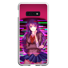 Чехол для Samsung S10E с принтом Literature Club Юри (Yuri) , Силикон | Область печати: задняя сторона чехла, без боковых панелей | anime | doki doki literature club | monika | natsuki | sayori | yuri | аниме | доки доки | доки доки литературный клуб | моника | нацуки | саёри | юри