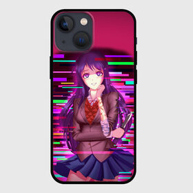 Чехол для iPhone 13 mini с принтом Literature Club Юри (Yuri) ,  |  | anime | doki doki literature club | monika | natsuki | sayori | yuri | аниме | доки доки | доки доки литературный клуб | моника | нацуки | саёри | юри