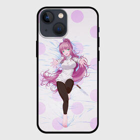 Чехол для iPhone 13 mini с принтом Doki Doki | Monika | Моника ,  |  | Тематика изображения на принте: ahegao | club | doki | game | girl | girls | japan | literature | monika | natsuki | sayori | senpai | waifu | yuri | аниме | ахегао | вайфу | девушка | игра | манга | ми | мими | моника | нацуки | няшка | няшная | саери | семпай | сенпай | т