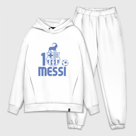 Мужской костюм хлопок OVERSIZE с принтом Messi   The GOAT ,  |  | argentina | barca | barcelona | football | lionel | messi | spain | sport | аргентина | барса | барселона | гол | золотой мяч | игрок | испания | камп ноу | лионель | месси | мяч | спорт | тренер | футбол | чемпион |