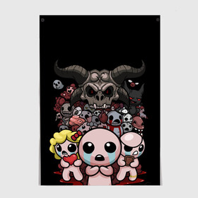 Постер с принтом The Binding of isaac bosses , 100% бумага
 | бумага, плотность 150 мг. Матовая, но за счет высокого коэффициента гладкости имеет небольшой блеск и дает на свету блики, но в отличии от глянцевой бумаги не покрыта лаком | binding | cain | dark one | isaac | magdalene | megasatan | monsters | исаак | каин | магдалина | монстры | тёмный