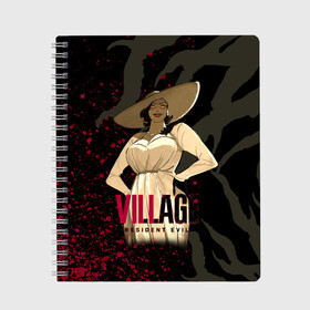 Тетрадь с принтом Resident Evil Village Blood , 100% бумага | 48 листов, плотность листов — 60 г/м2, плотность картонной обложки — 250 г/м2. Листы скреплены сбоку удобной пружинной спиралью. Уголки страниц и обложки скругленные. Цвет линий — светло-серый
 | 8 | blood | dimitresku | games | horror | new | resident evil | umbrella | vampire | village | вампир | деревня | димитреску | игра | кровь | лого | надпись | обитель зла | резидент | хоррор | щупальца | эвил