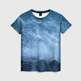 Женская футболка 3D с принтом океан , 100% полиэфир ( синтетическое хлопкоподобное полотно) | прямой крой, круглый вырез горловины, длина до линии бедер | ocean | sea | киты | море | морские мотивы | морской принт | морской фон | океан | паттерн | рыбы | текстуры