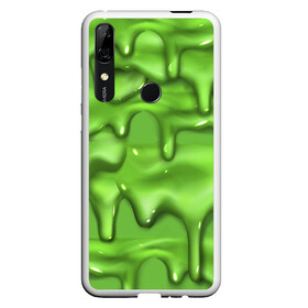 Чехол для Honor P Smart Z с принтом Green Slime , Силикон | Область печати: задняя сторона чехла, без боковых панелей | Тематика изображения на принте: drips | green | slime | желе | зелёный | слайм