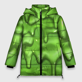 Женская зимняя куртка Oversize с принтом Green Slime , верх — 100% полиэстер; подкладка — 100% полиэстер; утеплитель — 100% полиэстер | длина ниже бедра, силуэт Оверсайз. Есть воротник-стойка, отстегивающийся капюшон и ветрозащитная планка. 

Боковые карманы с листочкой на кнопках и внутренний карман на молнии | drips | green | slime | желе | зелёный | слайм