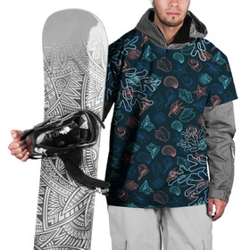 Накидка на куртку 3D с принтом Ракушки , 100% полиэстер |  | кораллы | море | морская тема | морские раковины | морские символы | ракушка