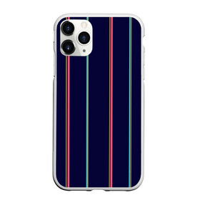 Чехол для iPhone 11 Pro матовый с принтом Синие и розовые полосы , Силикон |  | blue | pink | stripes | полосатый | полосы | розовые | синие