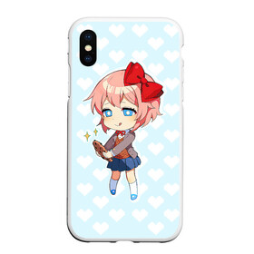 Чехол для iPhone XS Max матовый с принтом Chibi Sayori , Силикон | Область печати: задняя сторона чехла, без боковых панелей | Тематика изображения на принте: ddlc | doki doki literature club | sayori | саёри | сайори