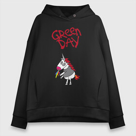 Женское худи Oversize хлопок с принтом Green Day Unicorn , френч-терри — 70% хлопок, 30% полиэстер. Мягкий теплый начес внутри —100% хлопок | боковые карманы, эластичные манжеты и нижняя кромка, капюшон на магнитной кнопке | billie joe armstrong | green day | punk | rock | unicorn | билли джо | грин дей | панк | рок