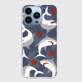 Чехол для iPhone 13 Pro с принтом Акулы ,  |  | shark | акула | акулы | клыки | море | океан | рыба
