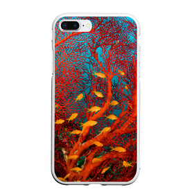 Чехол для iPhone 7Plus/8 Plus матовый с принтом Коралловые рыбки , Силикон | Область печати: задняя сторона чехла, без боковых панелей | коралловые | море | океан | подводный мир | рифы | рыбки | рыбы